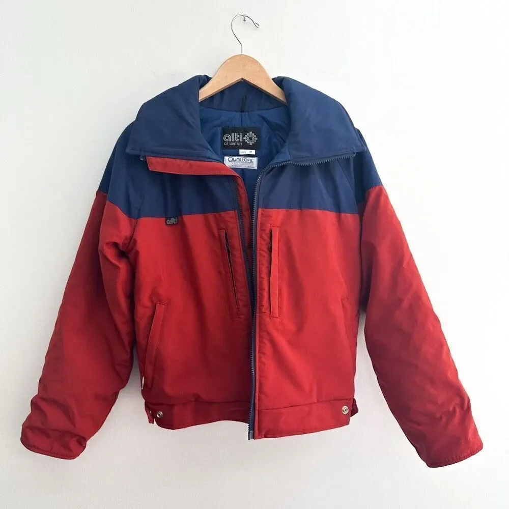 Alti of Santa Fe Women’s 80s Gore-Tex National Ski Patrol Rust Navy Zip Bomber J